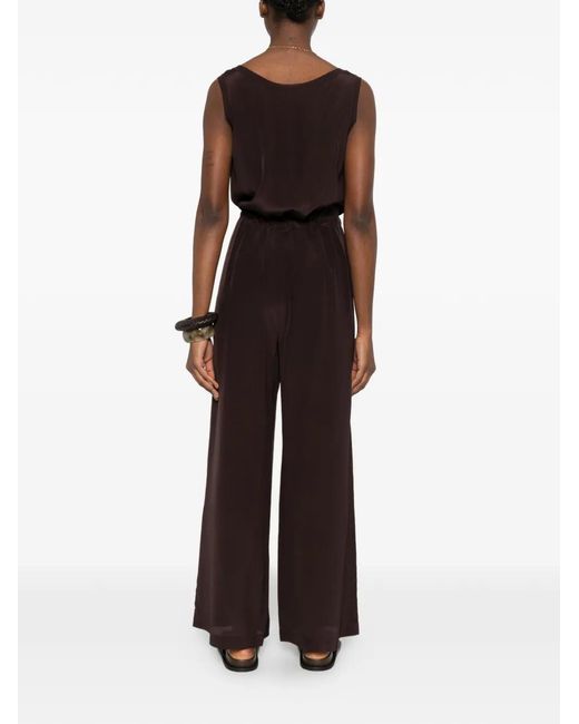 P.A.R.O.S.H. Black Sweet Drawstring Sleeveless Jumpsuit