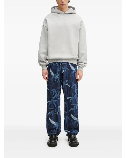 MKI Miyuki-Zoku Blue Cotton Hoodie for men