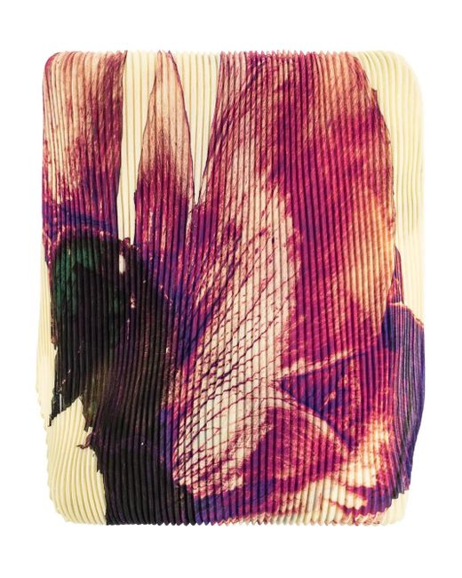 Issey Miyake Pink Floral-Print Scarf