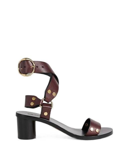 Isabel Marant Red Jeyka Studded Sandals