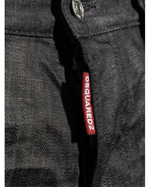 DSquared² Katoenen Jeans Met Logopatch in het Gray voor heren
