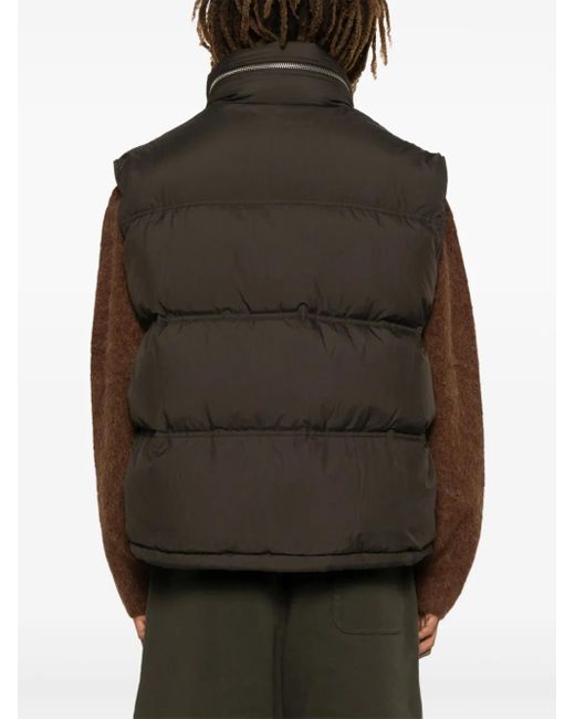 AMI Black Ami De Coeur Down Puffer Gilet for men