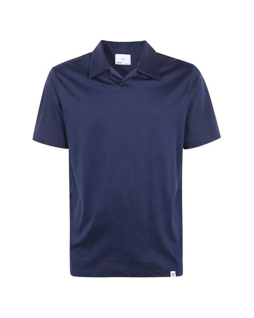 Woc Blue V-Neck Collared T-Shirt for men