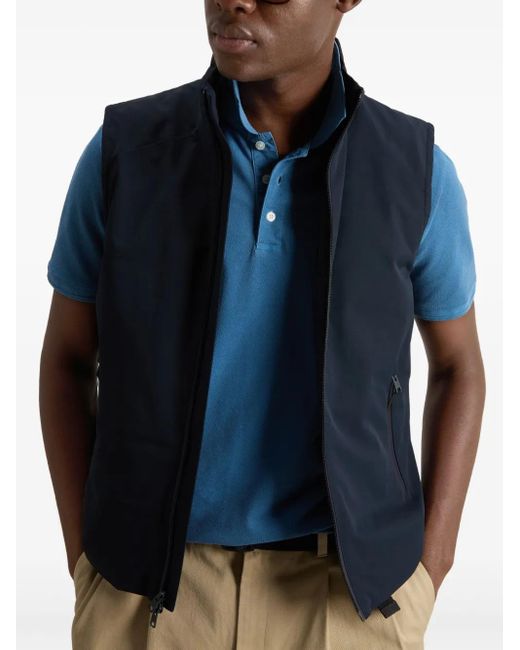 Woolrich Blue Sailing Two Down Vest for men