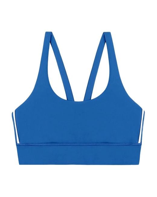 Sporty & Rich Blue Racer-Back Sports Bra