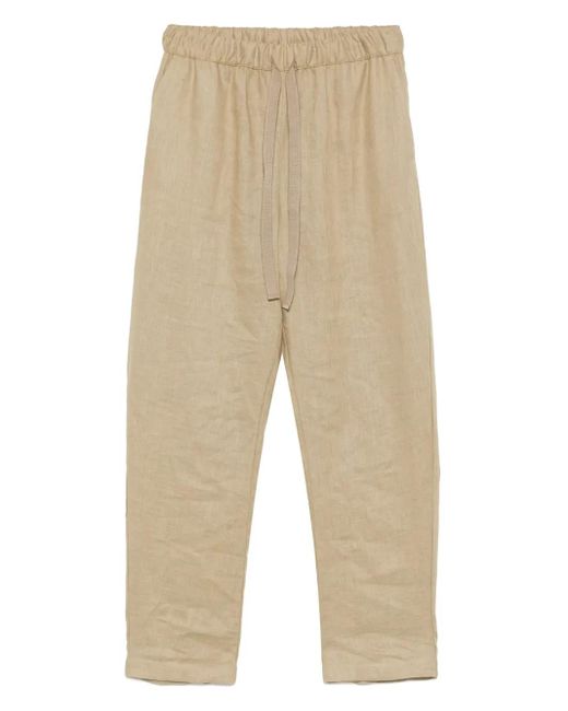 Semicouture Natural Linen Trousers