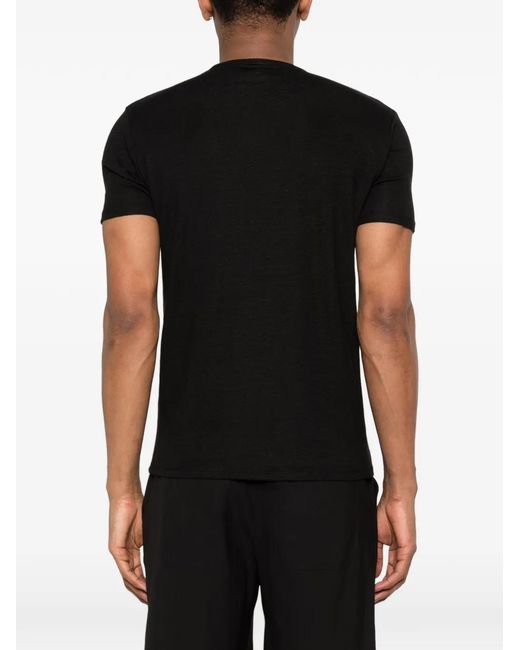 KIEFERMANN Black Mikelono Short-Sleeve T-Shirt for men