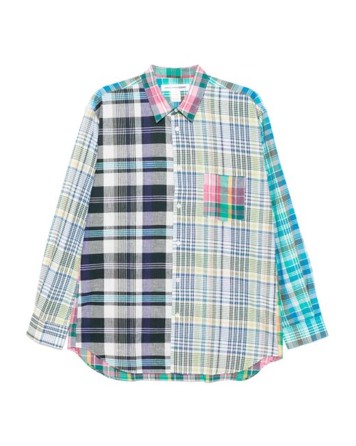 Comme des Garçons Overhemd Met Tartan Ruit in het Blue voor heren