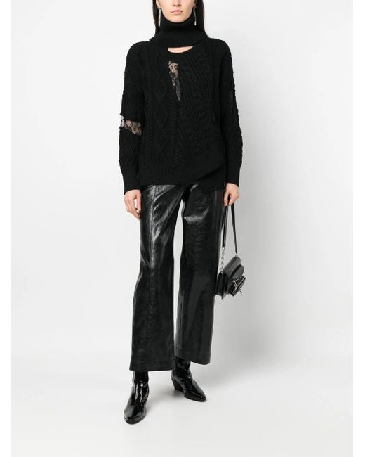 Monse Black Cable-Knit Jumper