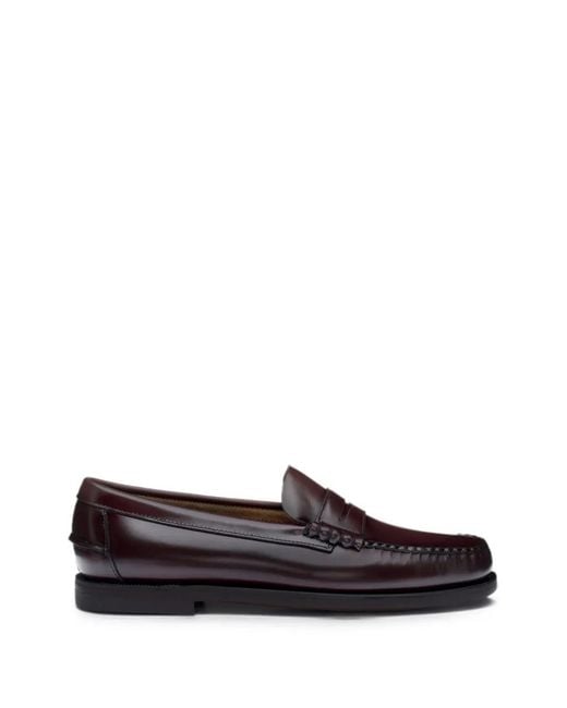 Sebago Black Dan Leather Loafers for men
