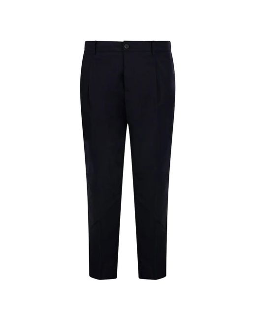 Entre Amis Blue Pleated Trousers for men