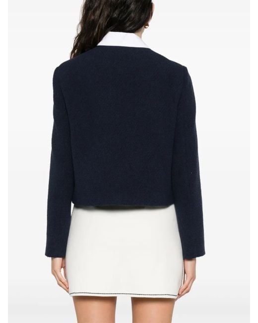 Maje Blue Cropped Jacket