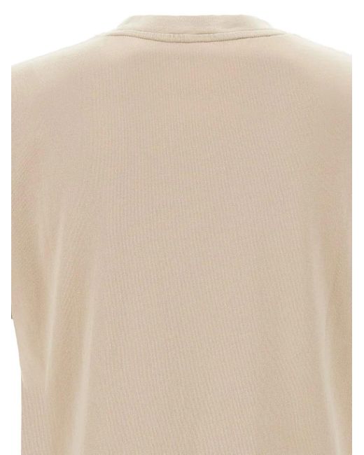 Sun 68 White Embroidered-Logo T-Shirt for men