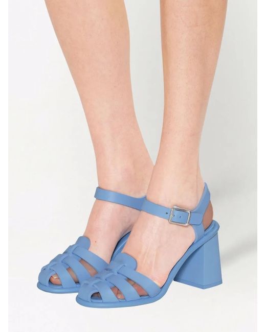 Miu Miu Blue Eva Ankle Strap 85Mm Sandals