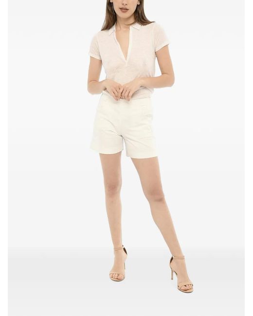 Woolrich Natural Flat-Front Shorts