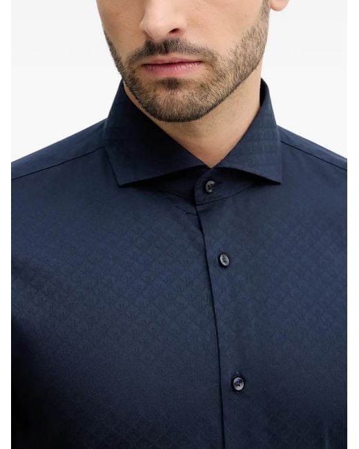 Joop! Blue Patterned Button-Up Shirt for men