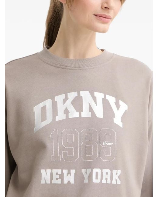 DKNY Gray Logo-Print Sweatshirt