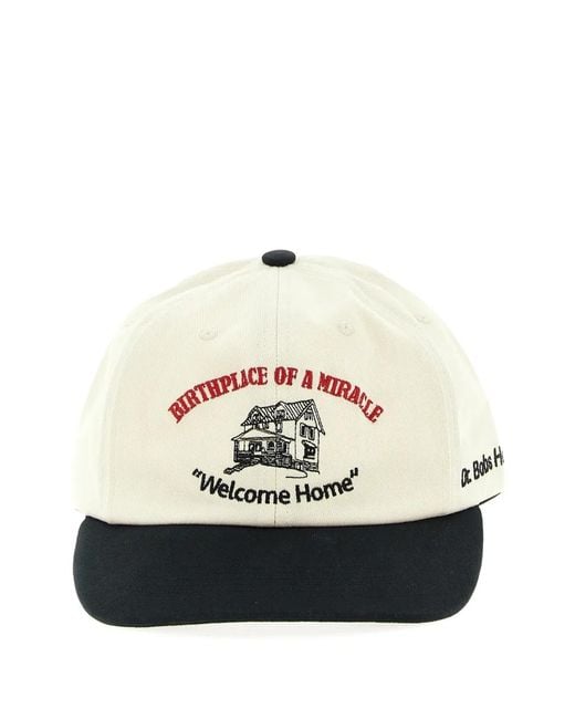 PALY White Embroidery Baseball Cap for men
