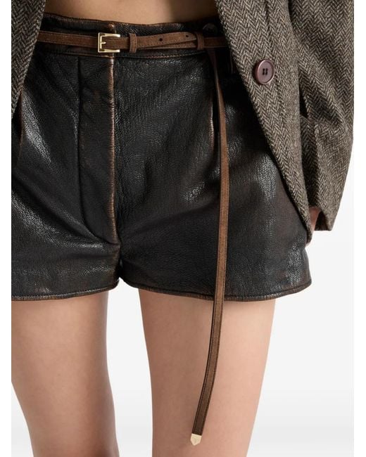 Prada Brown Suede Belt