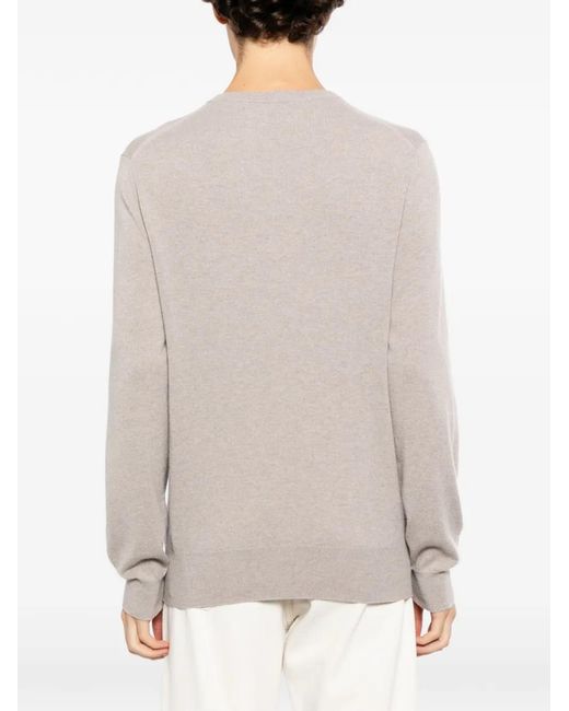 N.Peal Cashmere White Oxford Jumper for men