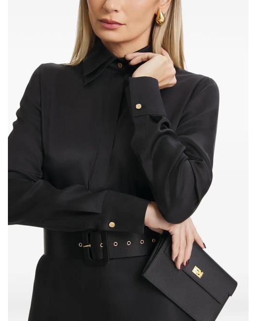 Il Volo Black Kate Belted Maxi Dress