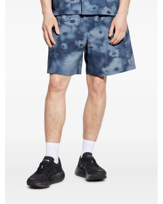Maison Kitsuné Blue Elasticated Shorts Clothing for men