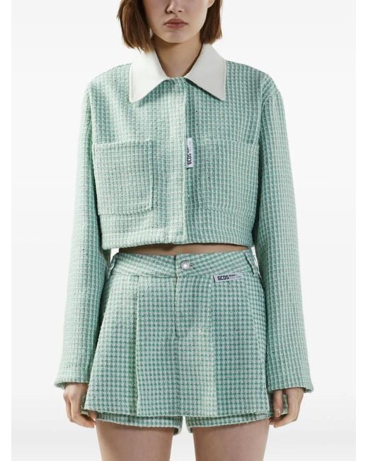 Gcds Blue Tweed Jacket
