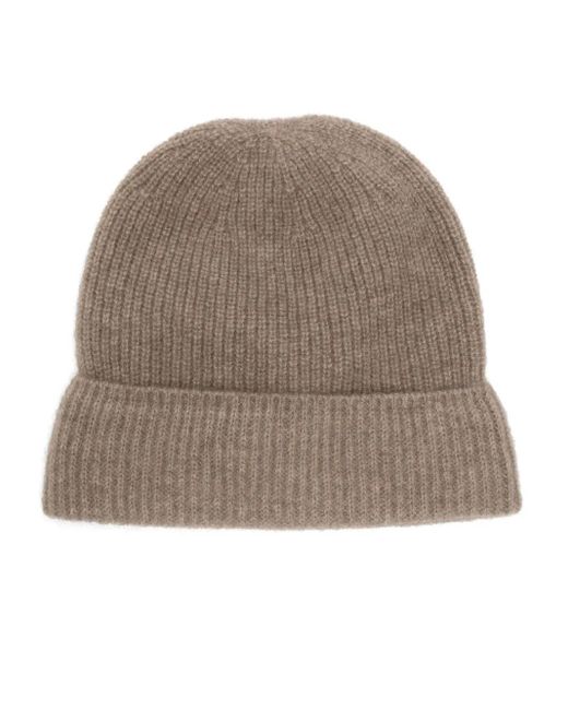 Auralee Natural Cashmere Beanie Hat