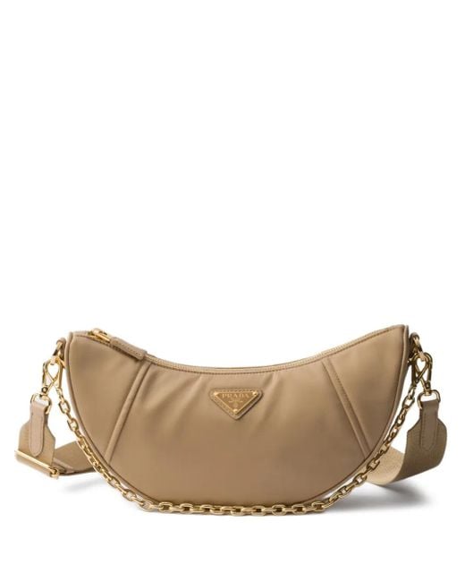 Prada Brown Demi-Lune Shoulder Bag