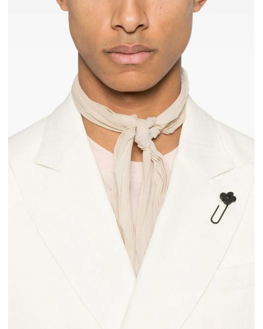 Lardini Natural Double-Breasted Blazer for men