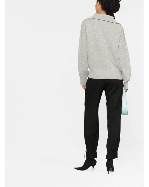 Coperni Gray Half-Zip Jumper