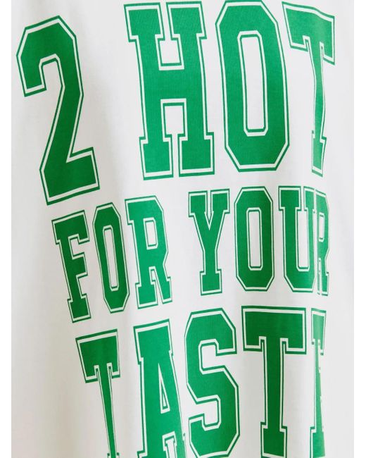 Essentiel Antwerp Green Letter-Print T-Shirt