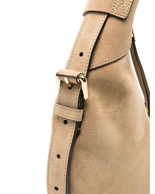 Moschino Natural Crescent-Shape Shoulder Bag