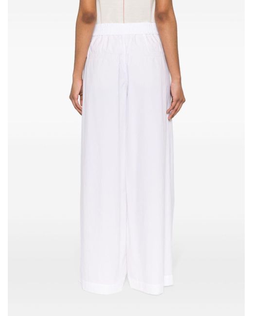 Pantalon ample à taille élastiquée Brunello Cucinelli en coloris White