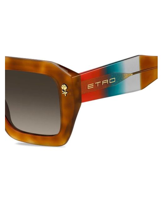 Etro Brown Square-Frame Sunglasses