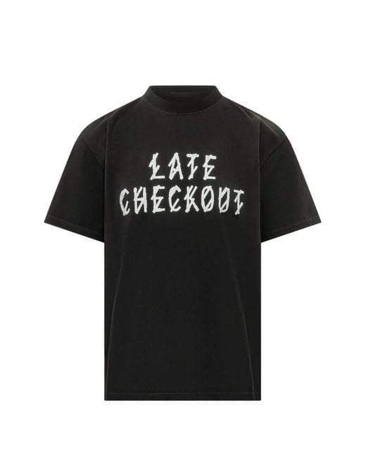 44 Label Group Black Graphic-Print T-Shirt for men