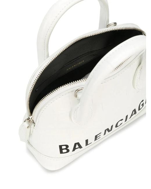 Balenciaga White Ville Small Aj Top Handle Bag