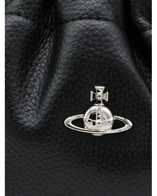 Vivienne Westwood Black Logo-Plaque Bucket Bag