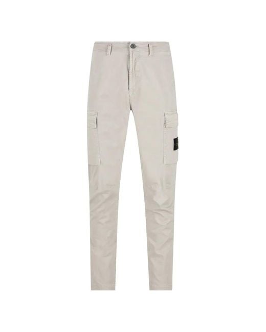 Stone Island Gray Trousers Co Ea for men