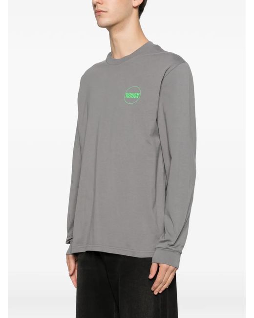 BOILER ROOM Gray Core Long-Sleeve Logo T-Shirt