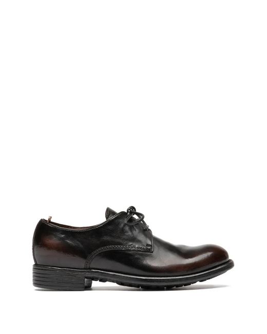 Officine Creative Black Calixte 068 Patina Derby Shoes
