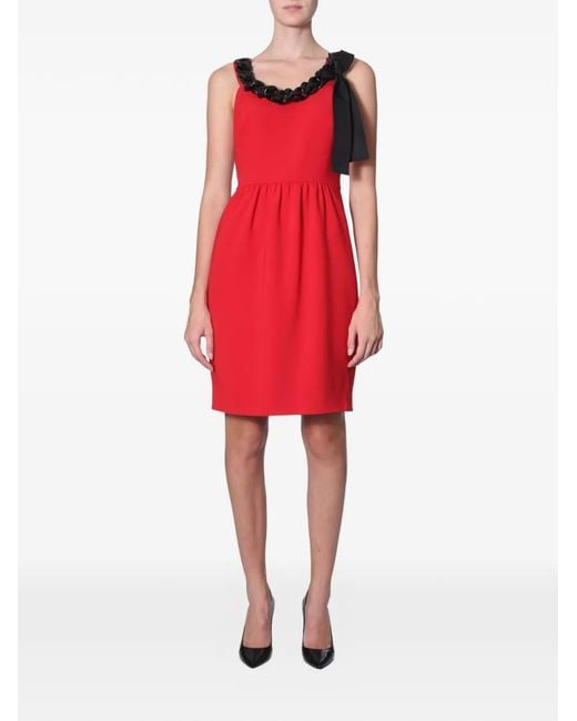 Boutique Moschino Red Chain Bow Dress