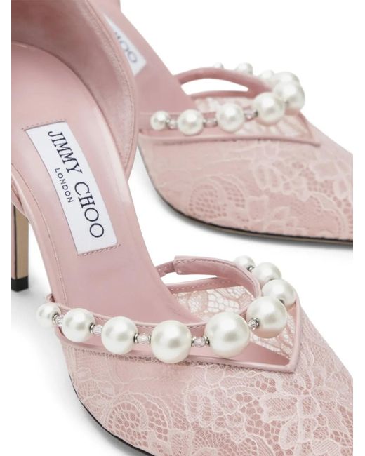 Jimmy Choo Pink Escarpins Aurelie À Perles