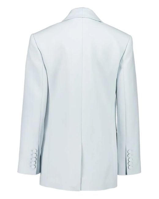 Zimmermann Blue Shawl-Collar Single-Breasted Jacket