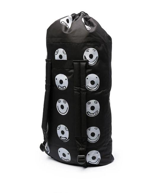 10 Corso Como Black Large Smile Print Backpack