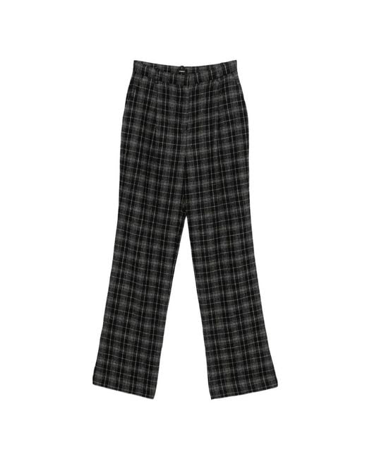 Pinko Black Lucita Plaid Trousers