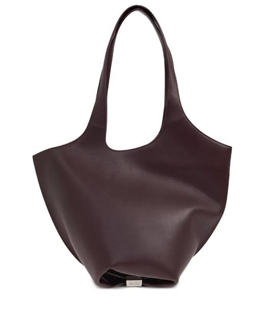 The Attico Brown Medium La Scoop Tote Bag