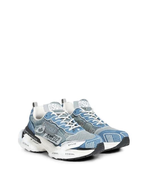 DSquared² Blue Faster Sneakers for men