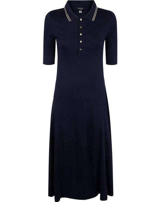 Ralph Lauren Blue Elbow Sleeve Day Dress