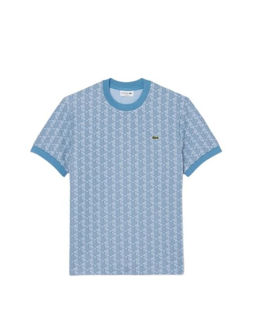 Lacoste Blue T-Shirt À Col Ras Du Cou for men